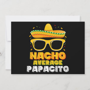 Convites Nacho Média da Família de Pais Papacito Cinco De M