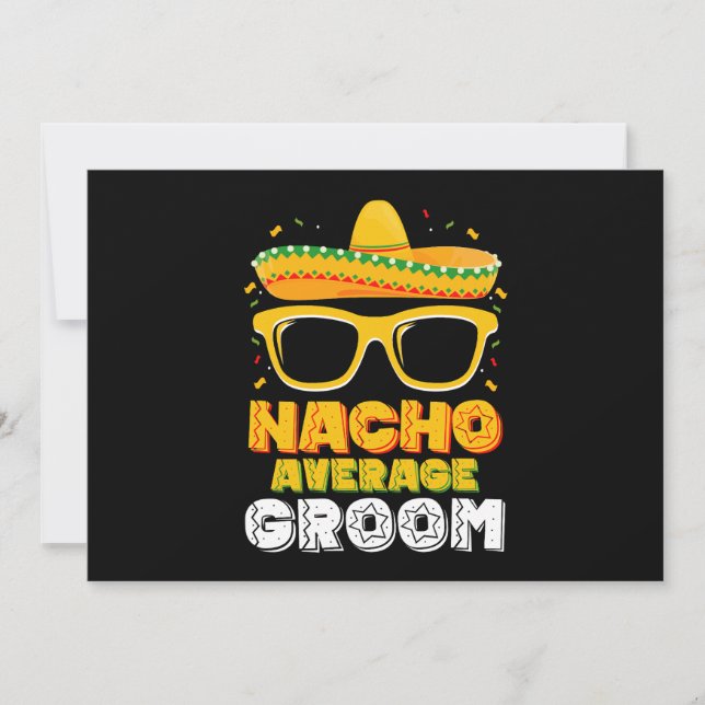 Convites Nacho Média de Casamento de Groom Cinco de Mayo (Frente)