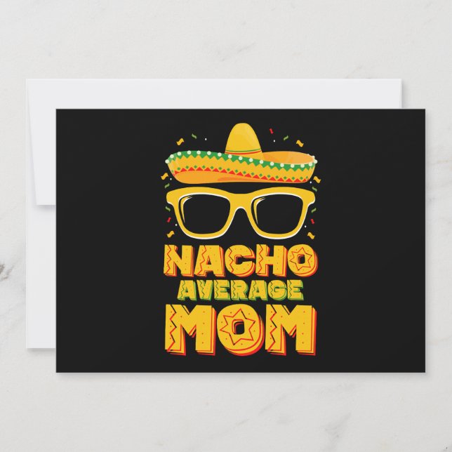 Convites Nacho Média Mãe Cinco De Mayo Correspondendo Famíl (Frente)