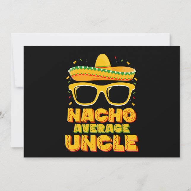 Convites Nacho Média Tio Cinco De Mayo Combinação Família (Frente)