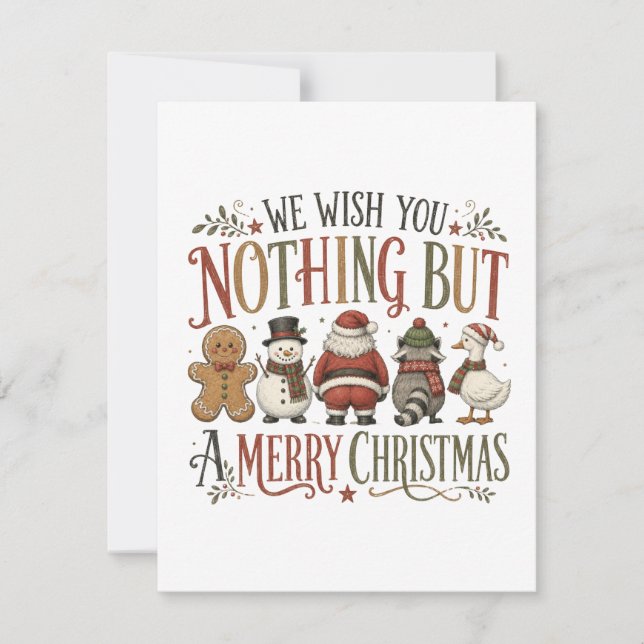 Convites Nada Além de um Natal Alegre (Frente)