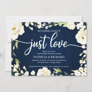 Convites Nada Chique Apenas Amor Casamento Floral Branco