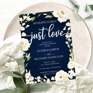 Convites Nada Chique Apenas Amor Casamento Floral Branco