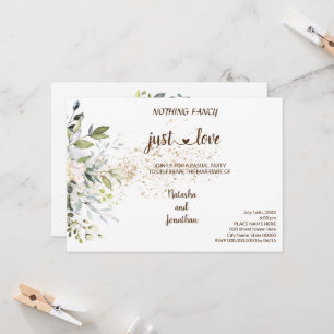 Convites Nada Chique Herbal apenas Amor Fuga Romântica