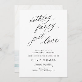 Convites Nada de Fantasia, Apenas Amor Casamento Recepção