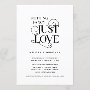 Convites Nada de Fantasia, Apenas Amor, Clássico Preto, Cas