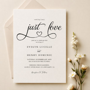 Convites Nada de Fantasia, Apenas Amor, Coração, Casamento 