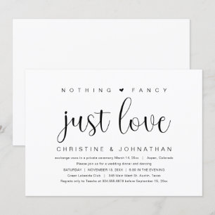 Convites Nada de Fantasia, Apenas Amor, Festa de Casamento