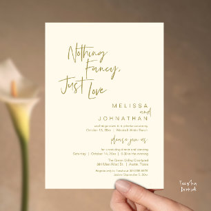 Convites Nada de Fantasia Apenas Amor, Jantar de Casamento