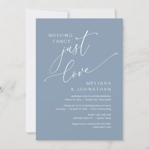 Convites Nada de Luxo, Apenas Amor, Casamento às Pressas