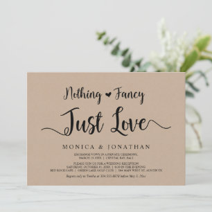 Convites Nada de Luxo, Apenas Amor, Casamento Fuga Brown Kr