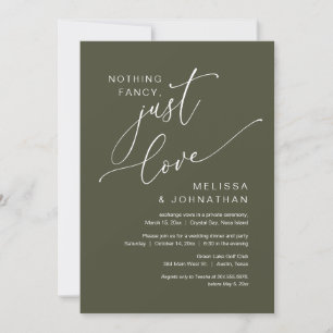 Convites Nada de Luxo, Apenas Amor, Casamento Intimo