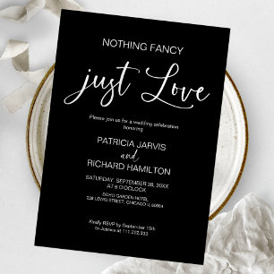 Convites Nada de Luxo, Apenas Amor Casamento Íntimo
