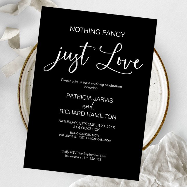 Convites Nada de Luxo, Apenas Amor Casamento Íntimo (Criador carregado)