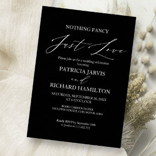 Convites Nada de Luxo, Apenas Amor Casamento Íntimo