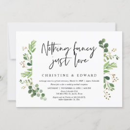 Convites Nada de Luxo, Apenas Amor, Casamento Intimo