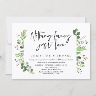 Convites Nada de Luxo, Apenas Amor, Casamento Intimo