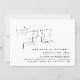 Convites Nada de Luxo, Apenas Amor, Casamento Intimo