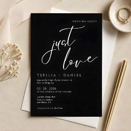 Convites Nada de Luxo, Apenas Amor Casamento Minimalista El