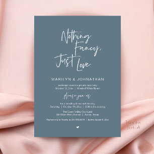 Convites Nada de Luxo, Apenas Amor Casamento Minimalista Ja