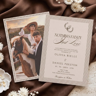 Convites Nada de Luxo, Apenas Amor Casamento Ocidental Foto
