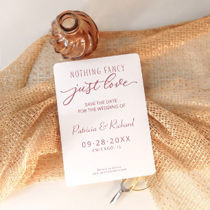 Convites Nada de Luxo, Apenas Amor Casamento Salve a Data
