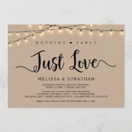 Convites Nada de Luxo, Apenas Amor, Elopamento com Luzes de