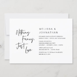 Convites Nada de Luxo, Apenas Amor, Festa de Casamento Inti