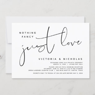 Convites Nada de Luxo, Apenas Amor, Festa de Casamento Inti