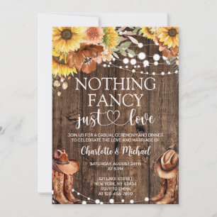 Convites Nada de Luxo, Apenas Amor Girassol Casamento Weste