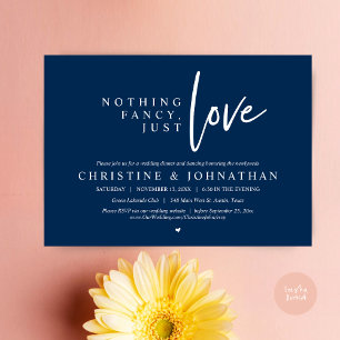 Convites Nada de Luxo, Apenas Amor, Jantar de Casamento Int
