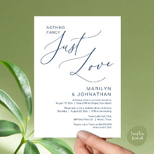 Convites Nada de Luxo, Apenas Amor, Jantar de Casamento Int