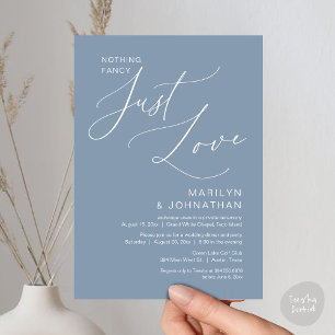 Convites Nada de Luxo, Apenas Amor, Jantar de Casamento Int