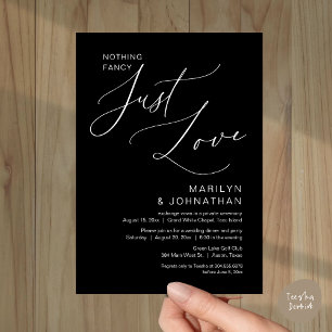 Convites Nada de Luxo, Apenas Amor, Jantar de Casamento Int