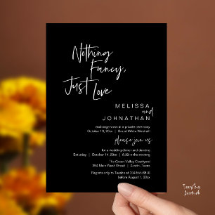 Convites Nada de Luxo, Apenas Amor, Jantar de Casamento Mod