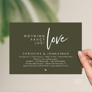 Convites Nada de Luxo, Apenas Amor, Recepção de Casamento M