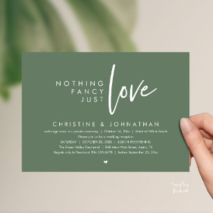 Convites Nada de Luxo, Apenas Amor, Recepção de Casamento M
