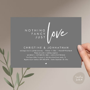 Convites Nada de Luxo, Apenas Amor, Recepção de Casamento M