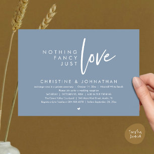 Convites Nada de Luxo, Apenas Amor, Recepção de Casamento M