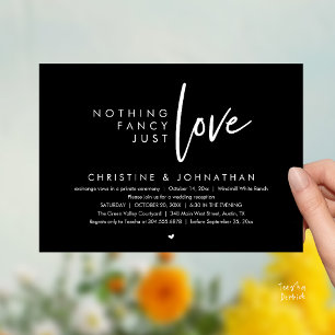 Convites Nada de Luxo, Apenas Amor, Recepção de Casamento M