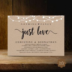 Convites Nada de Luxo, Apenas Amor, Recepção de Casamento R