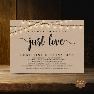 Convites Nada de Luxo, Apenas Amor, Recepção de Casamento R