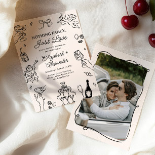 Convites Nada de Luxo, Só Amor Casamento Excêntrico e Capri