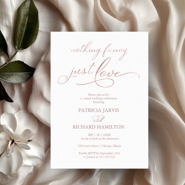 Convites Nada de Luxo, Só Amor Casamento Informal (Criador carregado)