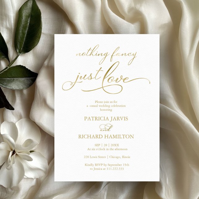Convites Nada de Luxo, Só Amor Casamento Informal (Criador carregado)
