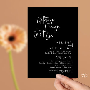 Convites Nada de Luxo, Só Amor, Recepção de Casamento Moder