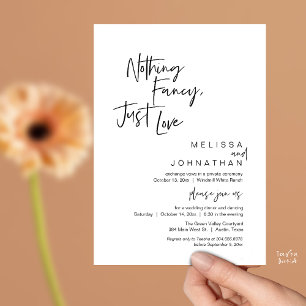 Convites Nada de Luxo, Somente Amor, Recepção de Casamento 
