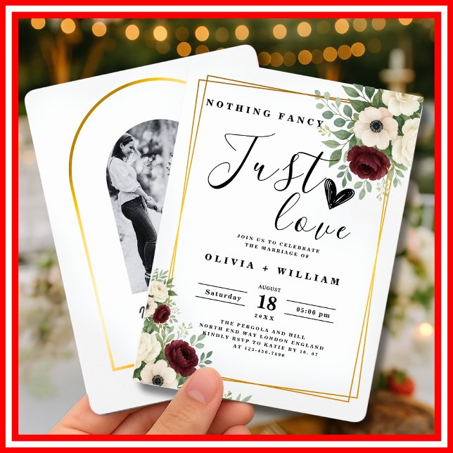 Convites Nada De Rico Adora O Casamento De Foto Verde Sage (Criador carregado)