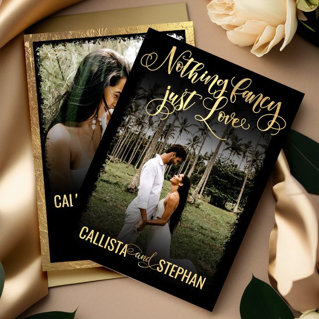 Convites Nada De Rico Apenas Adora O Casamento De Foto Pret (Criador carregado)