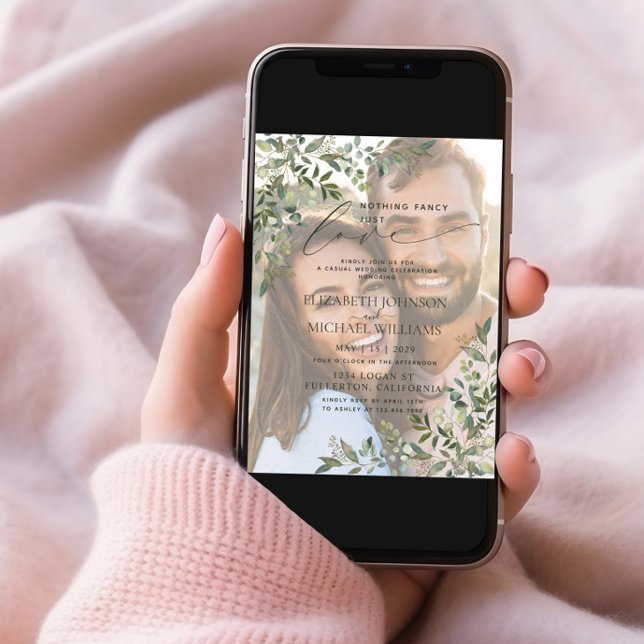 Convites Nada De Rico Apenas Adora Vellum Eucalyptus Foto (Criador carregado)